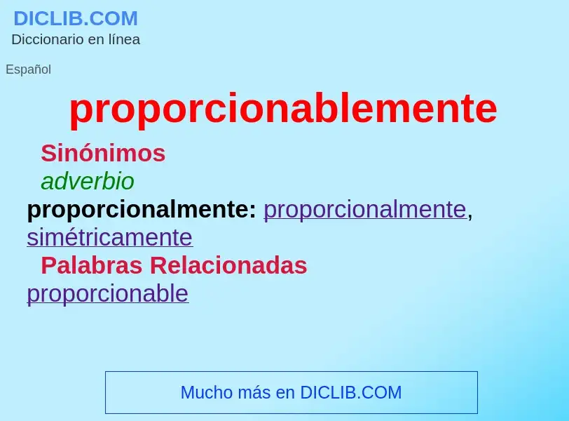 ¿Qué es proporcionablemente? - significado y definición