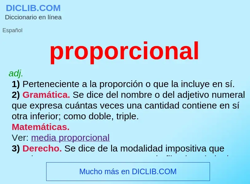 What is proporcional - definition