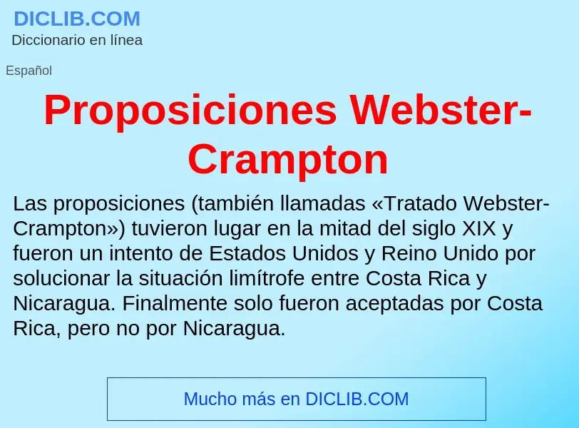 What is Proposiciones Webster-Crampton - definition