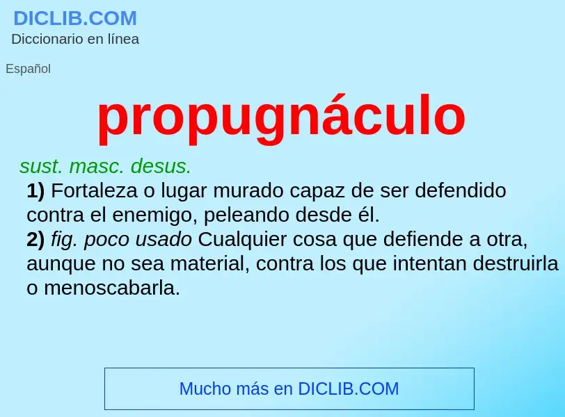 ¿Qué es propugnáculo? - significado y definición