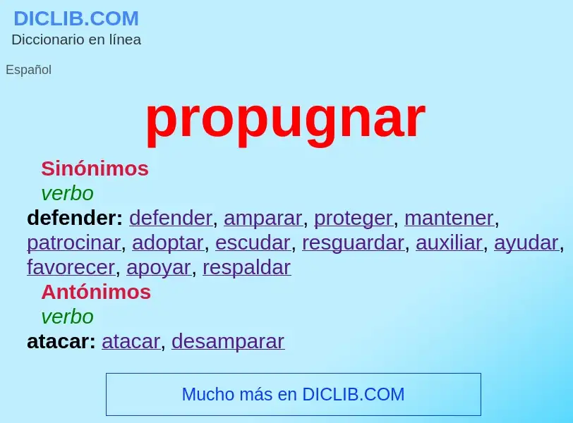 Wat is propugnar - definition