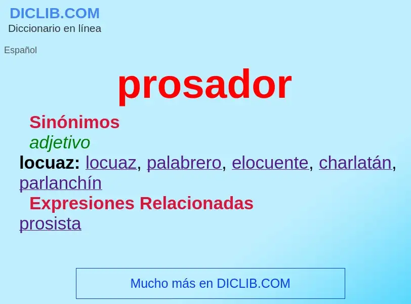 Wat is prosador - definition