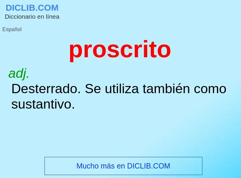 O que é proscrito - definição, significado, conceito