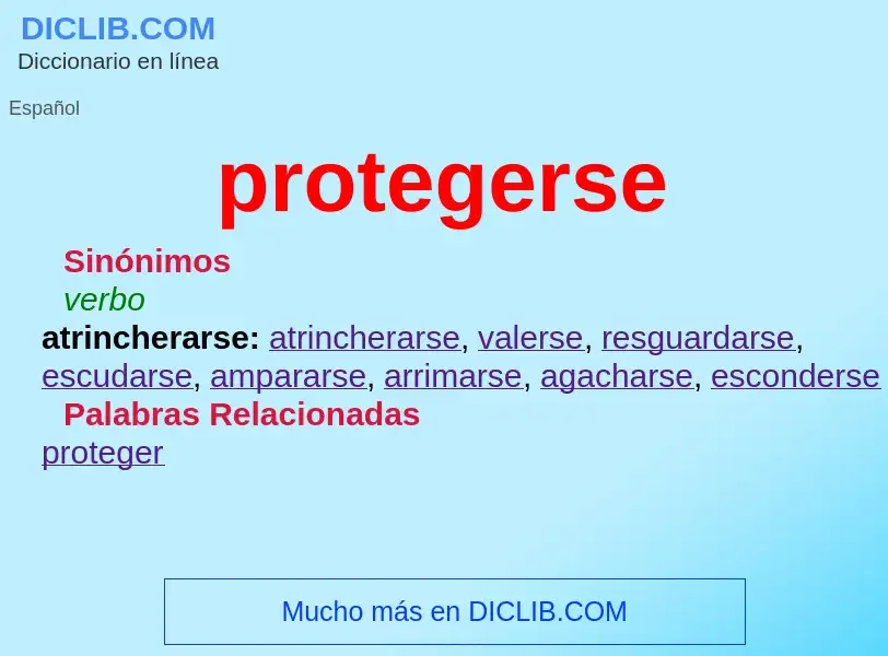 What is protegerse - definition