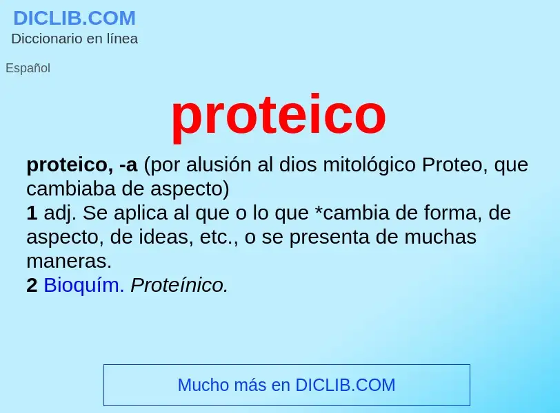 ¿Qué es proteico? - significado y definición