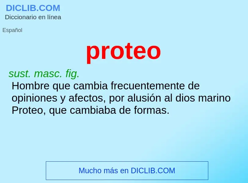 ¿Qué es proteo? - significado y definición