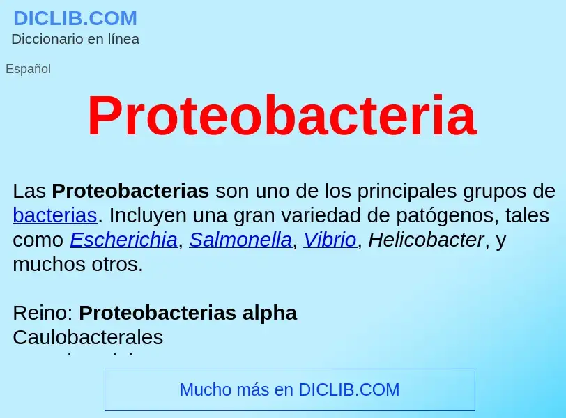 ¿Qué es Proteobacteria ? - significado y definición