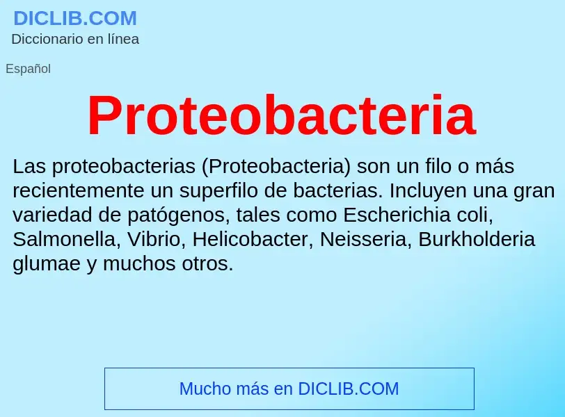 ¿Qué es Proteobacteria? - significado y definición