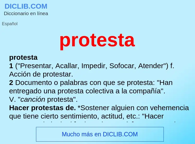 What is protesta - definition