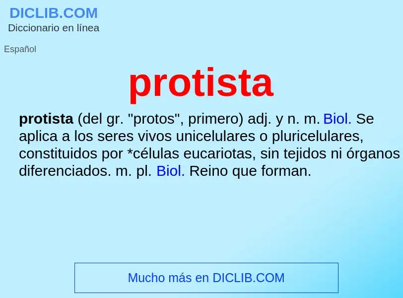 ¿Qué es protista? - significado y definición