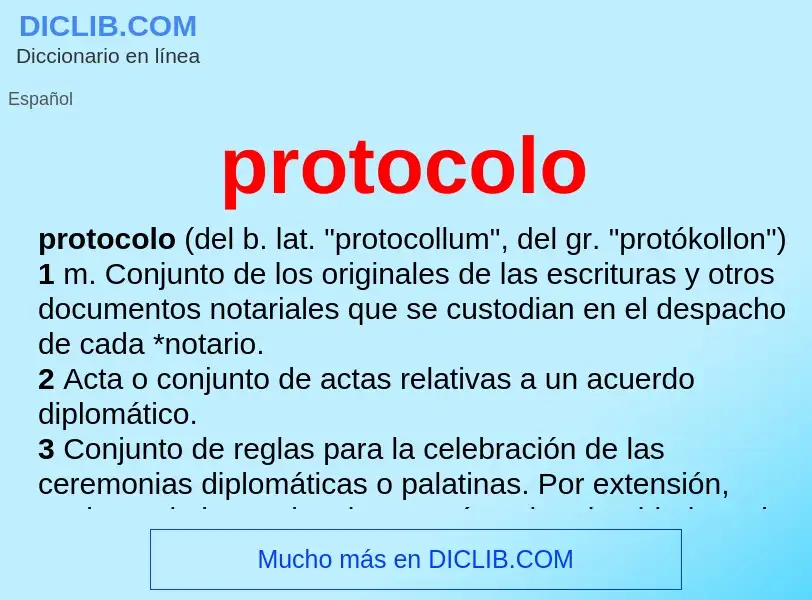 Wat is protocolo - definition