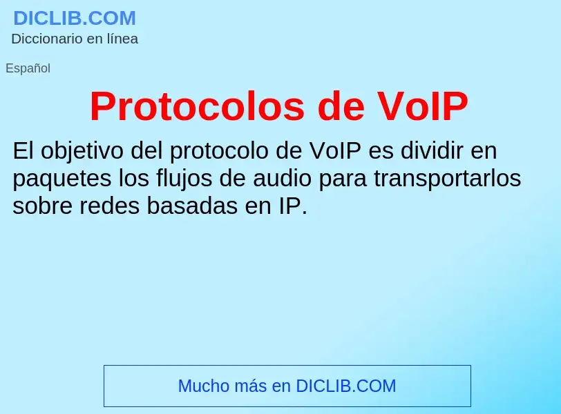 O que é Protocolos de VoIP - definição, significado, conceito