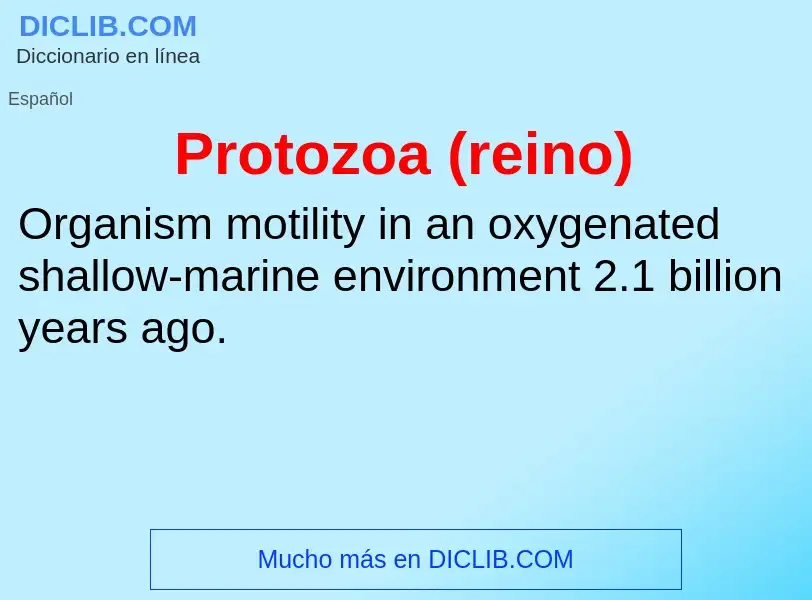 ¿Qué es Protozoa (reino)? - significado y definición