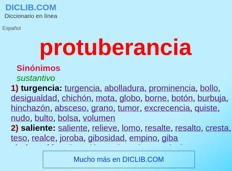 ¿Qué es protuberancia? - significado y definición