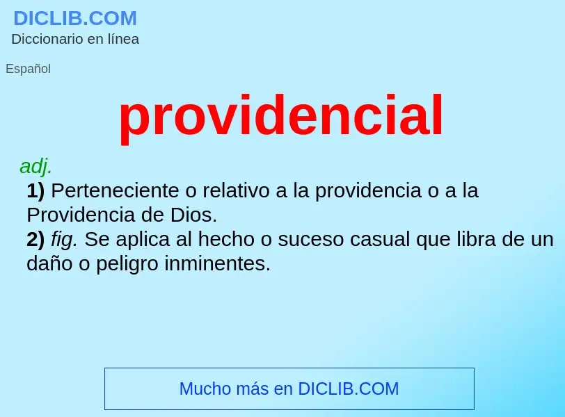 What is providencial - definition