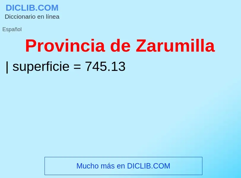 Что такое Provincia de Zarumilla - определение