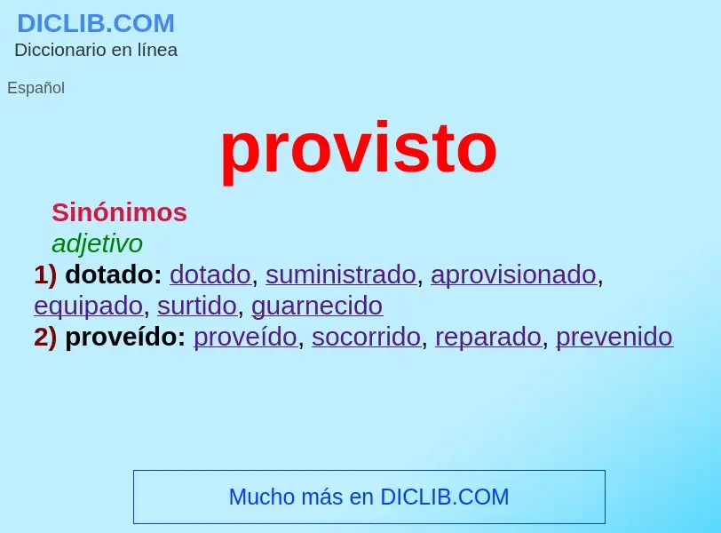 What is provisto - definition