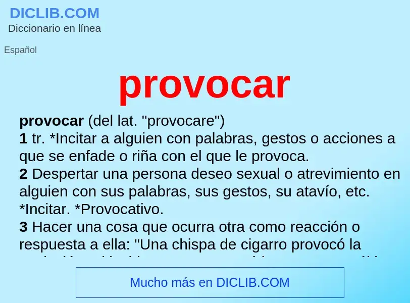 O que é provocar - definição, significado, conceito