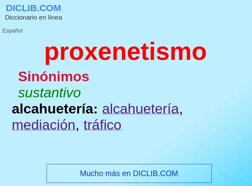 ¿Qué es proxenetismo? - significado y definición