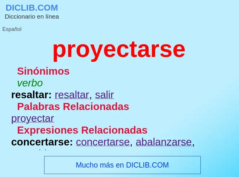 Wat is proyectarse - definition