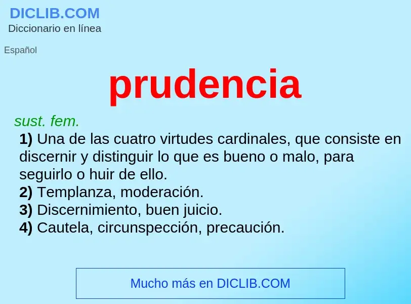 Che cos'è prudencia - definizione