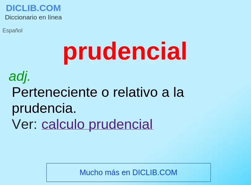 What is prudencial - definition