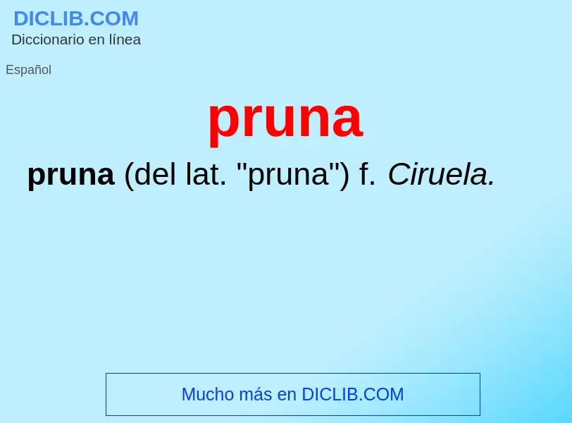 What is pruna - meaning and definition