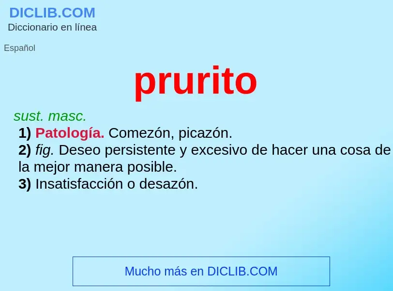 What is prurito - definition