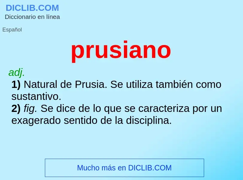 ¿Qué es prusiano? - significado y definición