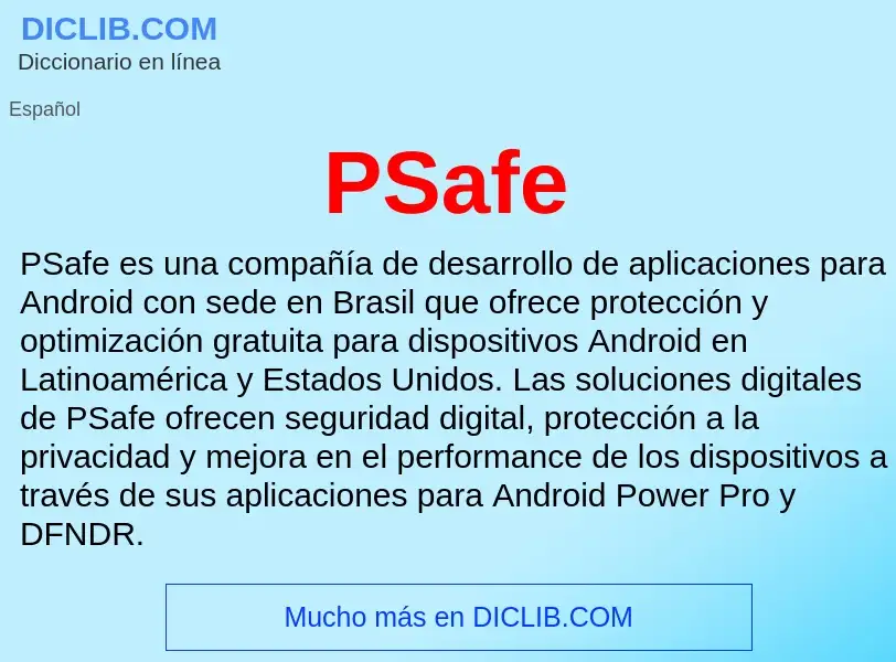 Что такое PSafe - определение