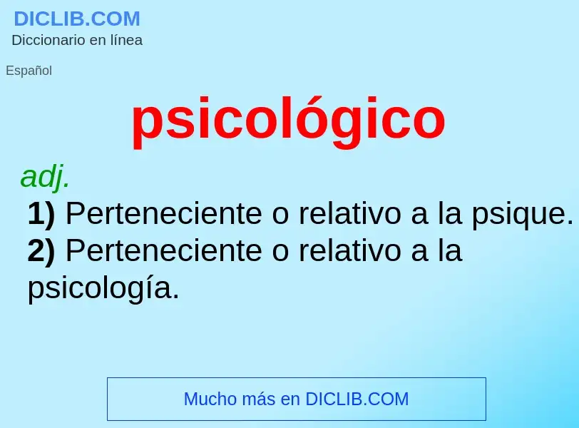 ¿Qué es psicológico? - significado y definición