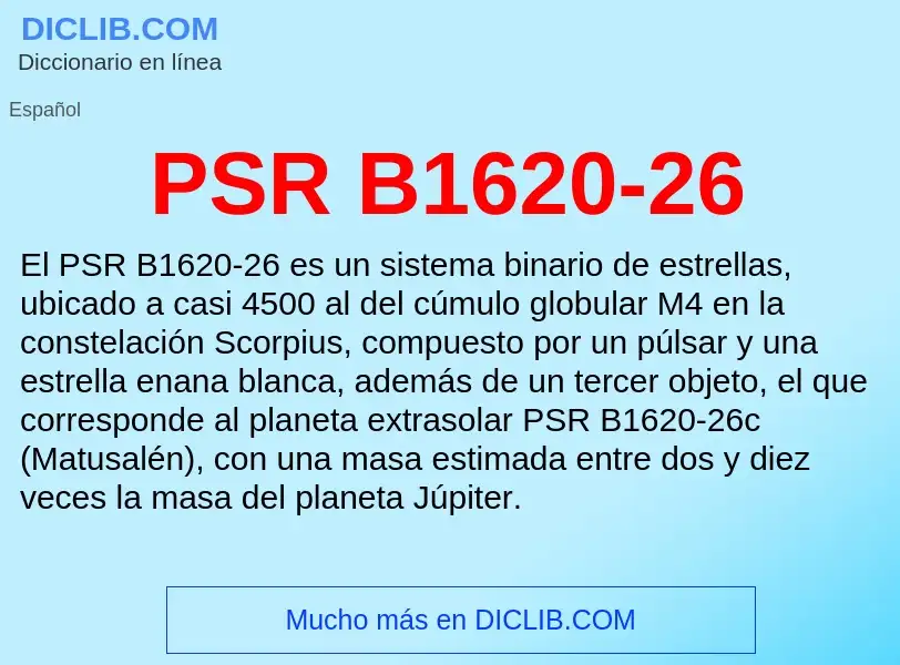 Что такое PSR B1620-26 - определение