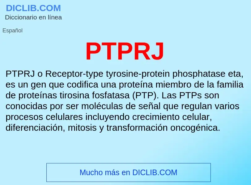 Что такое PTPRJ - определение