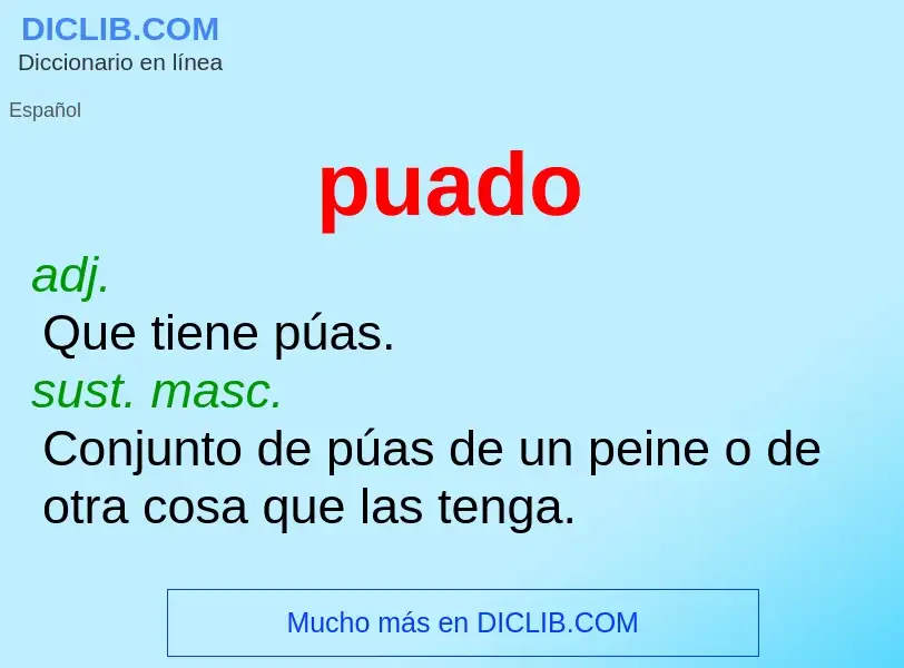 ¿Qué es puado? - significado y definición