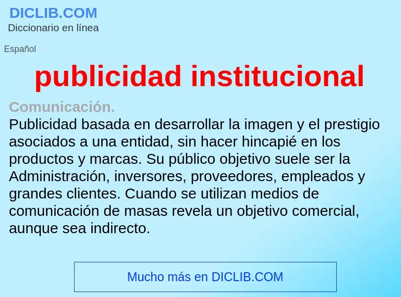 ¿Qué es publicidad institucional? - significado y definición