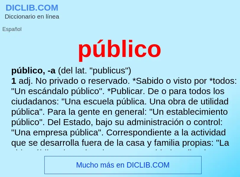 ¿Qué es público? - significado y definición