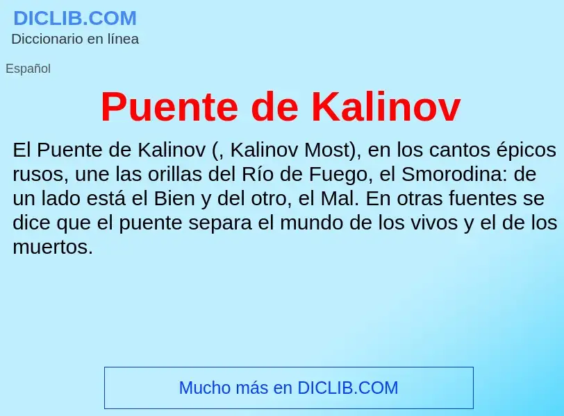 Wat is Puente de Kalinov - definition