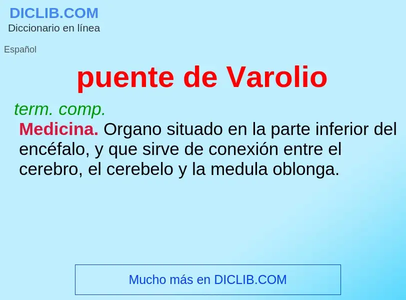 What is puente de Varolio - meaning and definition