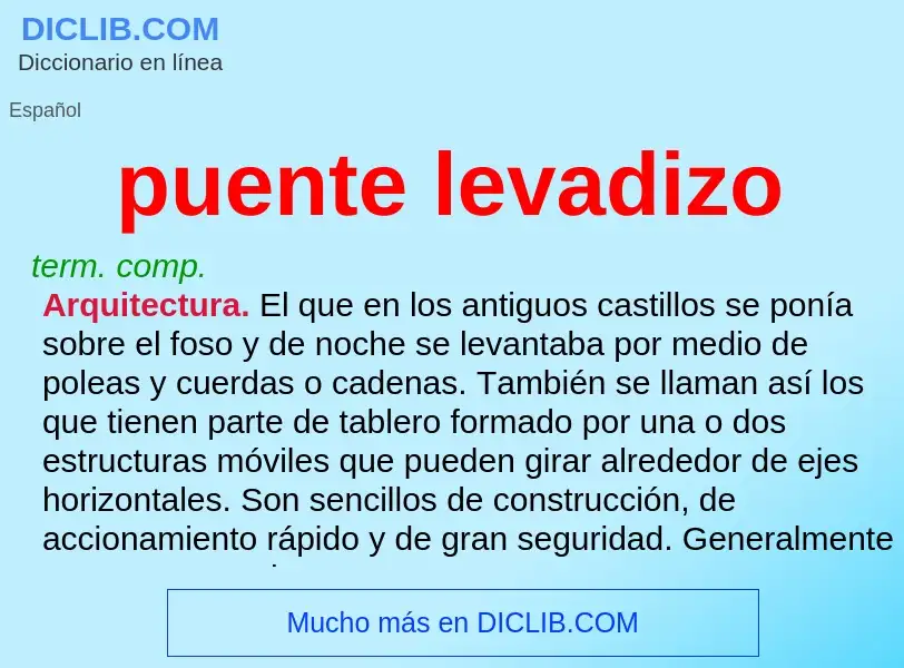 What is puente levadizo - meaning and definition