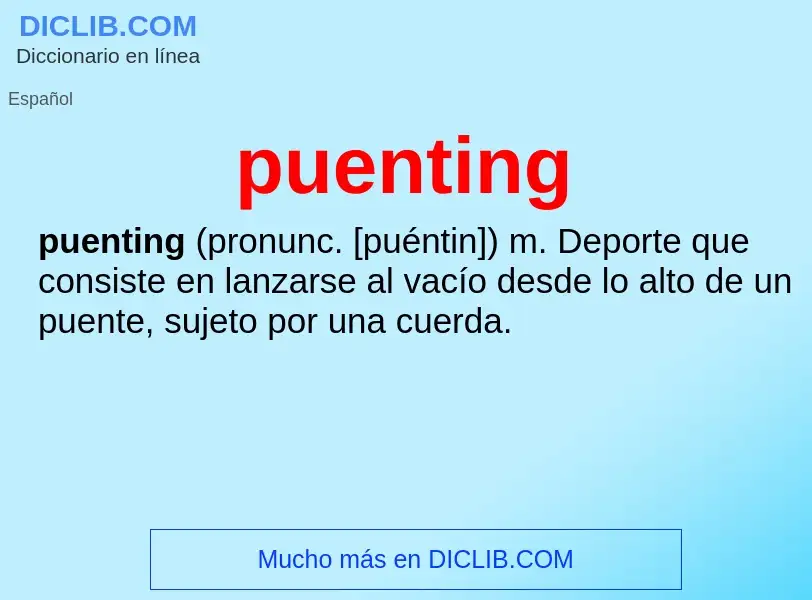 Wat is puenting - definition