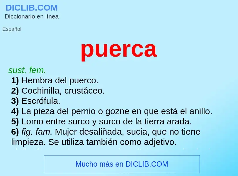 Wat is puerca - definition