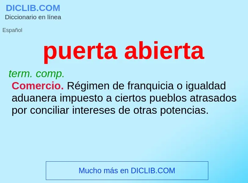 What is puerta abierta - meaning and definition