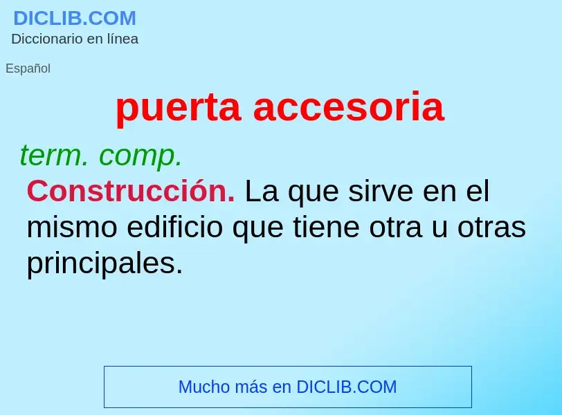 Was ist puerta accesoria - Definition