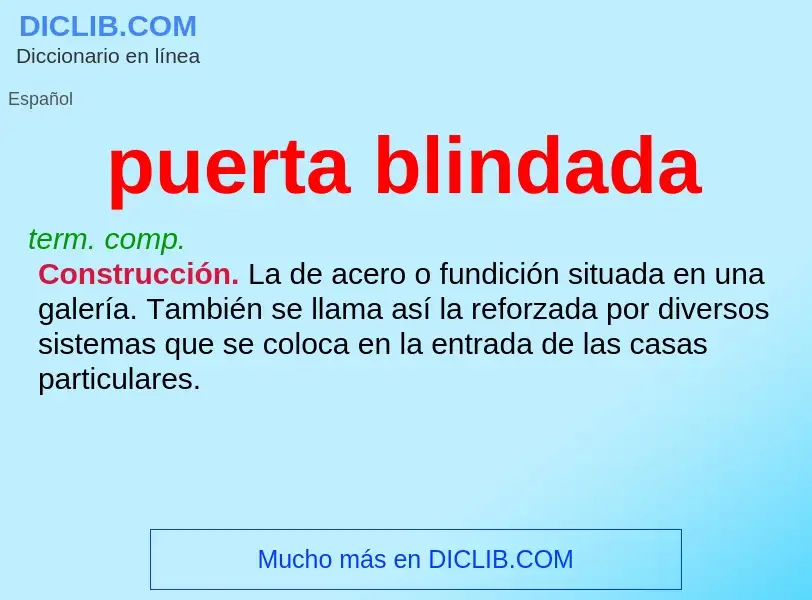 What is puerta blindada - definition