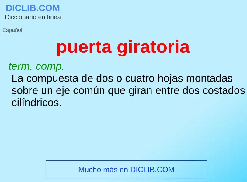 Wat is puerta giratoria - definition