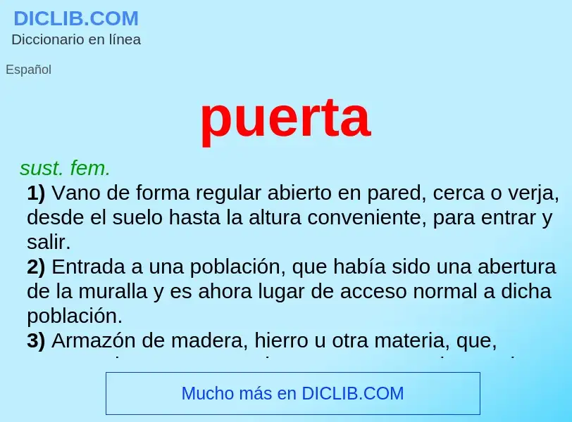 What is puerta - definition