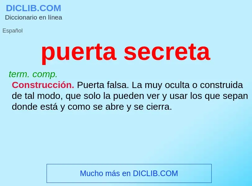 Was ist puerta secreta - Definition