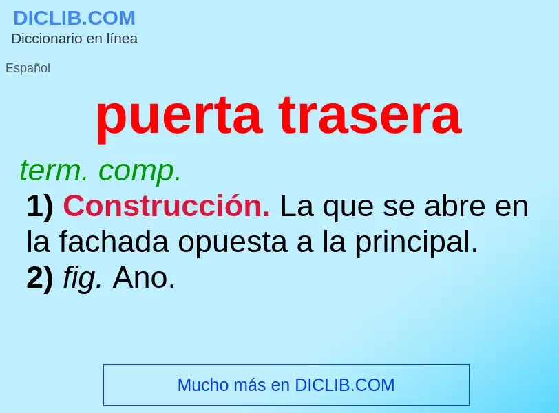 ¿Qué es puerta trasera? - significado y definición