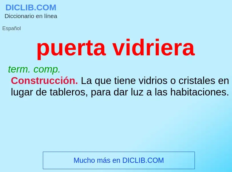 What is puerta vidriera - meaning and definition