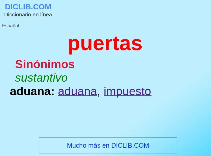 What is puertas - meaning and definition